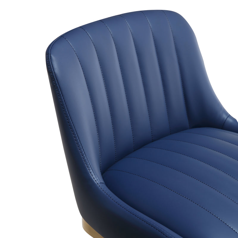 Ariana - Navy Blue - Bar Stool - back and seat view