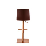 Felipe - Rose Gold - Vintage Brown - Bar Stool - back view