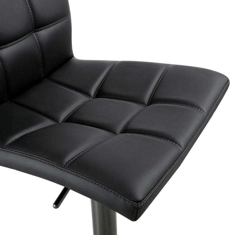 Felipe - Black Titanium - Ebony - Bar Stool - seat close up