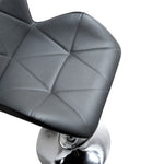 Aiden Copper Grey Bar Stool - seat view and material close up