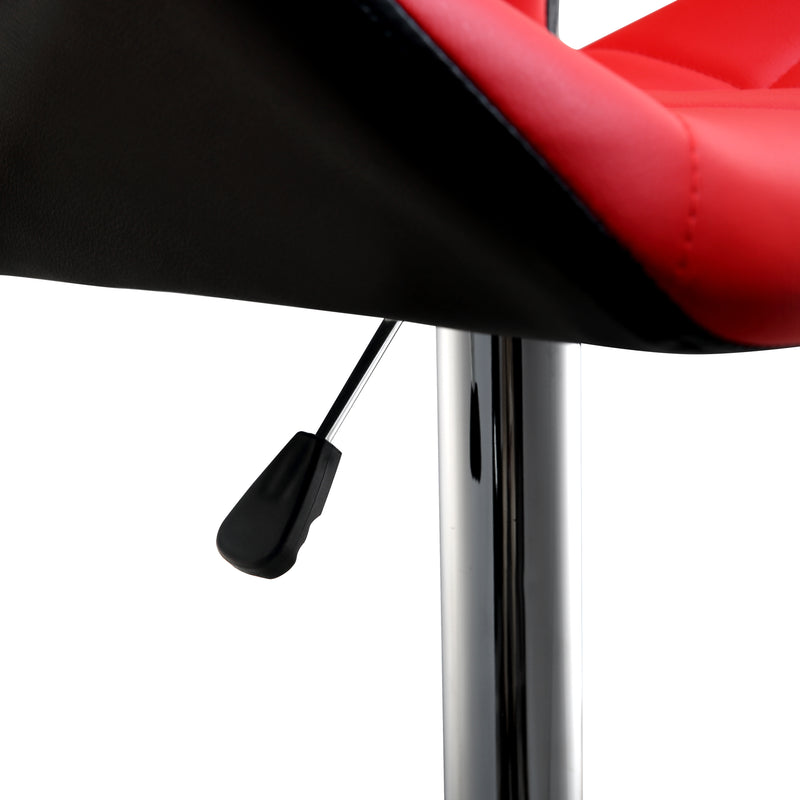 Aiden - Rouge - Bar stool - hydraulic close up and material