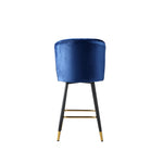 Amira - Royal Blue - Bar Stool - back view