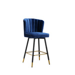 Amira - Royal Blue - Bar Stool - angled view