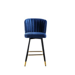 Amira - Royal Blue - Bar Stool - Front view