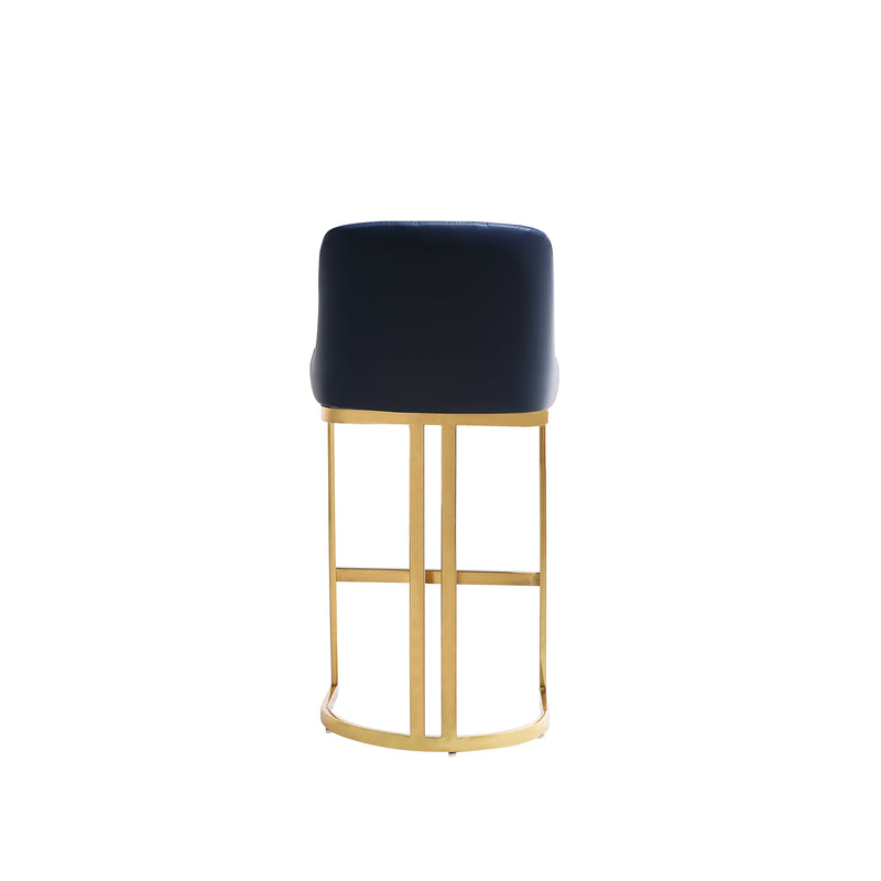 Ariana - Navy Blue - Bar Stool - back view