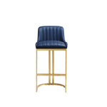 Ariana - Navy Blue - Bar Stool - front view