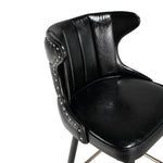 Enrique - Jet Black - Bar Stool - top angle view