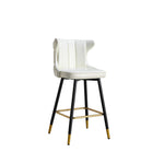 Enrique - Pearl White - Bar Stool - side angled view