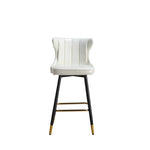 Enrique - Pearl White - Bar Stool - Front view